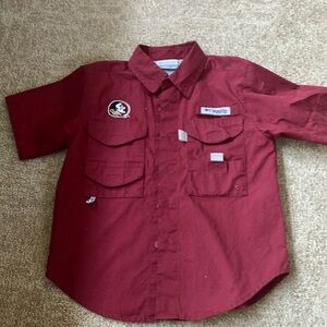 Columbia PFG FSU Seminole garnet fishing shirt